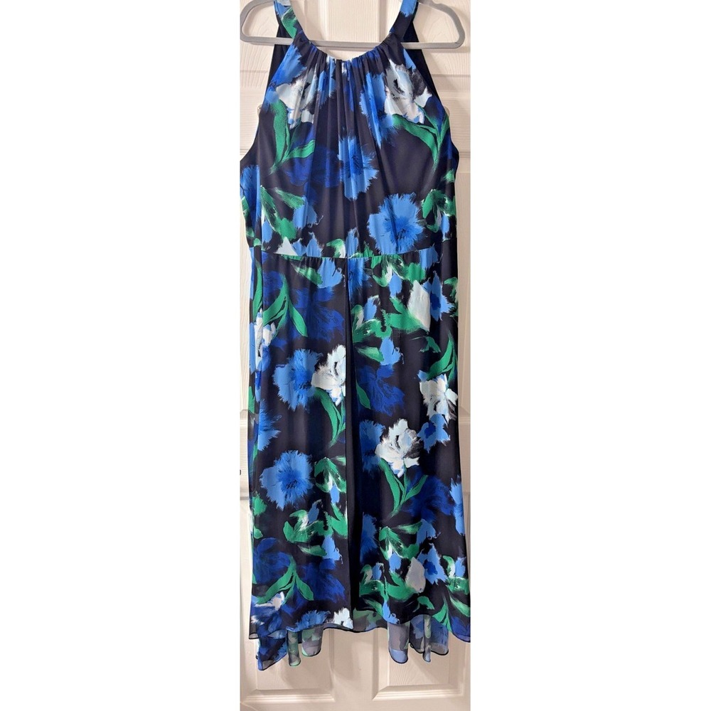 Adrianna Papell Women's Floral Maxi Jumpsuit Halter Neck Size 20W Travel Cruises - Picture 7 of 11